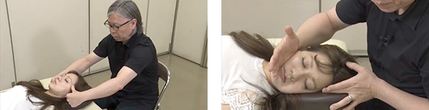 泉尾先生のデモンストレーションを見ながら、わかりやすく小顔矯正が学べます